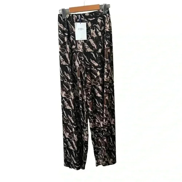 NWT ZARA WIDE LEG PALAZZO PANT S - Picture 2 of 6